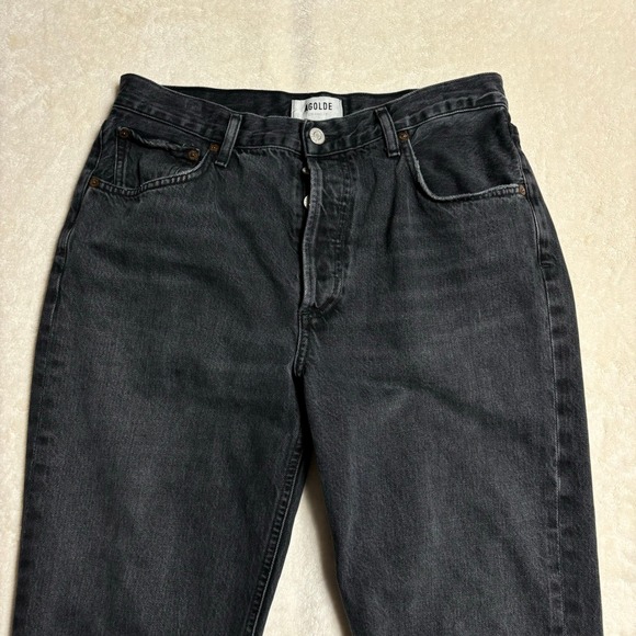 Agolde Womens Ripley Mid Rise Straight Jeans Size 28 Photogram Cotton Button Fly - Picture 4 of 12